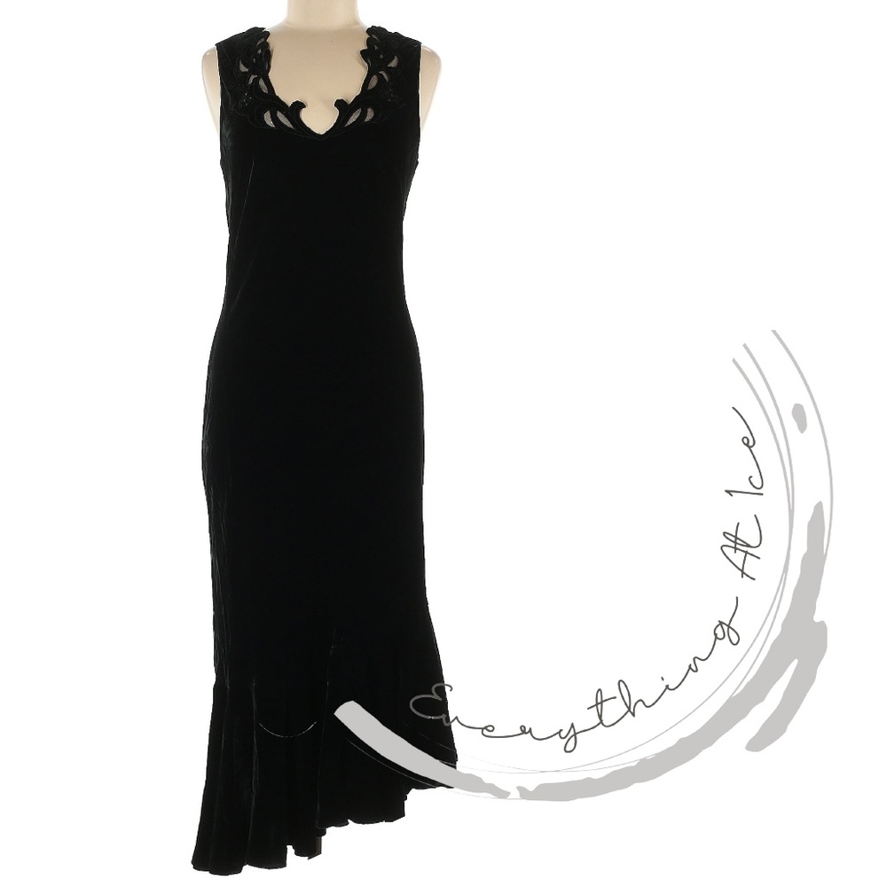 ECI Black Velvet Dress
